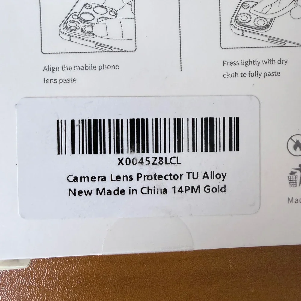Kismer Camera Lens Protector iPhone 14 Pro Max Gold Premium‎ Aluminum Alloy TU